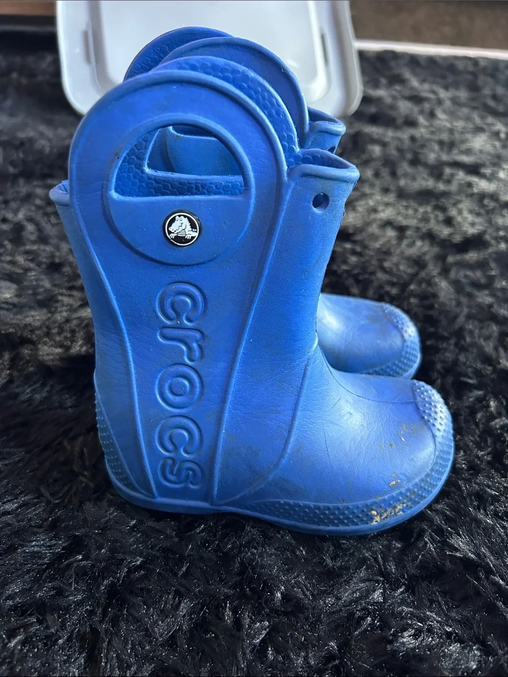 CROCS Kids' Royal Blue Pull-On Rain Boots